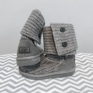 UGG kids cardy knit fold down or up boots